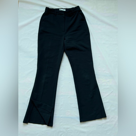 Abercrombie & Fitch black tailored Split Hem flare Pants sz 27 / 4 - Picture 4 of 9